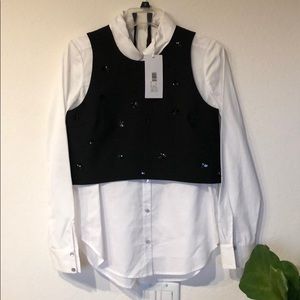 NWT Elizabeth and James 2 in one Vanna Beaded Top